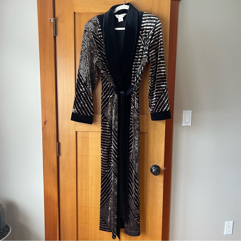 Velvet and Velour Housecoat Dressing Coat Robe